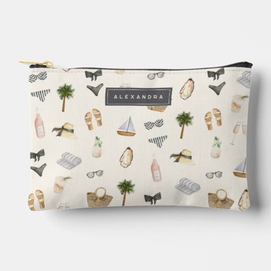 Pochette À Accessoires Été Neutres Personnalisé Vacances Plage (Recto)