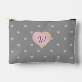 Pochette À Accessoires Étoiles dans des cœurs sur fond gris (Recto)