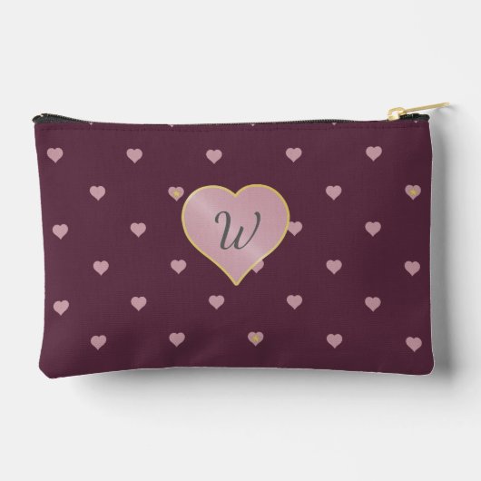 Pochette À Accessoires Étoiles dans des cœurs sur Port (Verso)