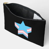 Pochette À Accessoires Étoiles de fierté transgenre (Ouvrir)