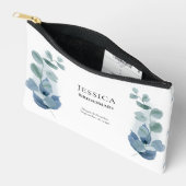 Pochette À Accessoires Eucalyptus Green Mariage Custom Bridal Party (Ouvrir)