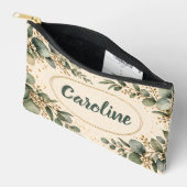 Pochette À Accessoires Eucalyptus Végétal Or (Ouvrir)