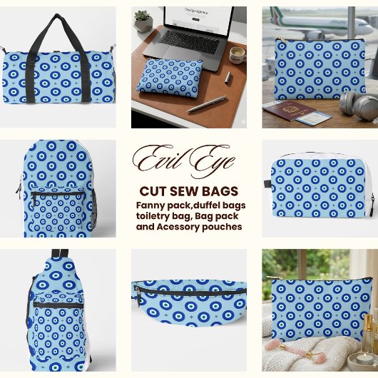 Pochette À Accessoires Evil Eye Pattern Print Cut Sew Bag