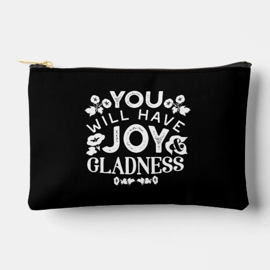Pochette À Accessoires Faith and Happiness – Joy and Gladness Quotes (Recto)