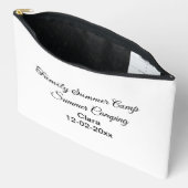 Pochette À Accessoires Famille camping vacances personnalisée ajouter nom (Ouvrir)