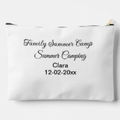 Pochette À Accessoires Famille camping vacances personnalisée ajouter nom (Verso)
