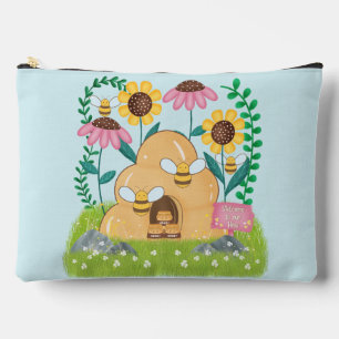 Pochette À Accessoires Famille d'Abeilles à Miel