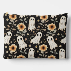 Pochette À Accessoires Fantômes de goth d'été et tournesols Éffrayants