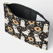 Pochette À Accessoires Fantômes de goth d'été et tournesols Éffrayants (Ouvrir)