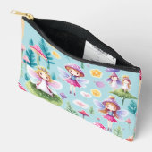 Pochette À Accessoires Fées, feuilles et champignons (Ouvrir)