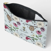 Pochette À Accessoires Feminine Blue Queen Bee & Gold Crown (Ouvrir)