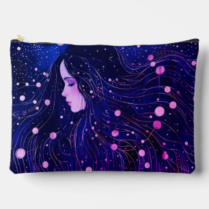 Pochette À Accessoires Femme Céleste Déesse Lune Étoiles Ciel