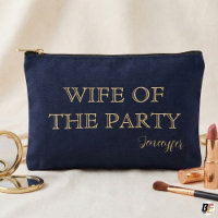 Femme de la fête Nom personnalisé Navy Or