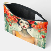 Pochette À Accessoires Femme et Rose (Ouvrir)