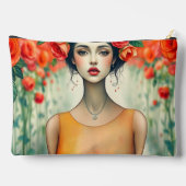 Pochette À Accessoires Femme et Rose (Verso)
