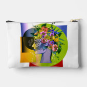 Pochette À Accessoires Femme florale - vert (Verso)