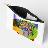 Pochette À Accessoires Femme florale - vert (Ouvrir)