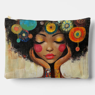 Pochette À Accessoires Femme noire colorée Harmony