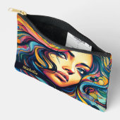 Pochette À Accessoires Femme Pop Art Avec Nom Petit (Ouvrir)