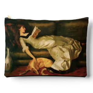 Pochette À Accessoires Femme Victorienne Lecture Avec Chien, Amateurs De 