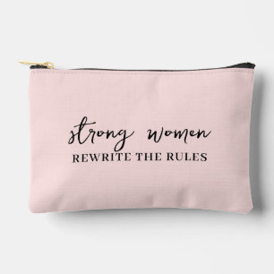 Pochette À Accessoires Femmes Sage Citation Féministe Design Rose