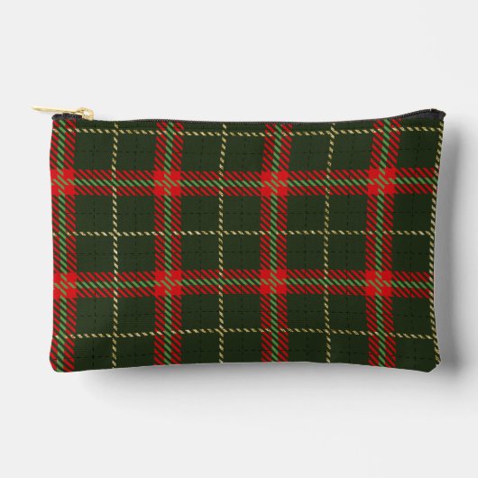 Pochette À Accessoires Festif Beau Motif rouge et vert Plaid (Recto)