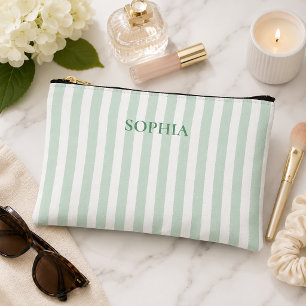 Pochette À Accessoires Fête de Bachelorette Personnalisée Rayée