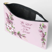 Pochette À Accessoires Fête des Mères Fleurs de Magnolia Aquarelle (Ouvrir)