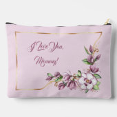 Pochette À Accessoires Fête des Mères Fleurs de Magnolia Aquarelle (Verso)