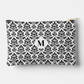 Pochette À Accessoires Feuille Damask Black Pattern (Custom) (Verso)