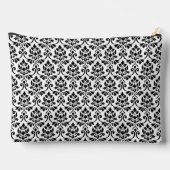 Pochette À Accessoires Feuille Damask Rpt Motif noir sur blanc (Verso)