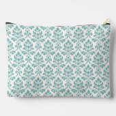 Pochette À Accessoires Feuille Damask Teal Pattern (Verso)