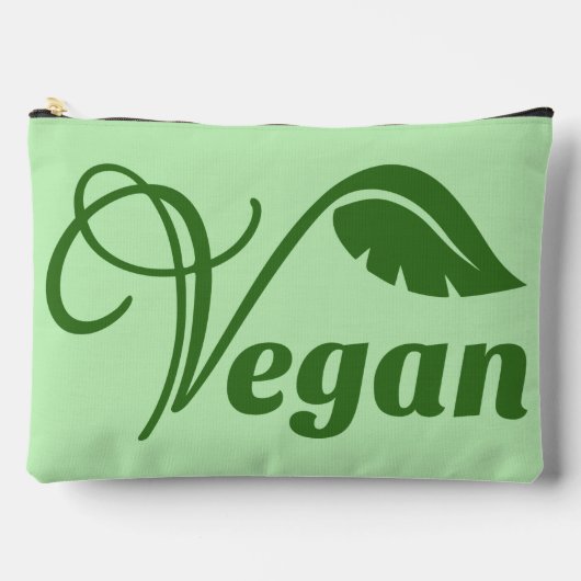 Pochette À Accessoires Feuille de logo Vegan (Recto)