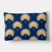 Pochette À Accessoires Feuille de palme moderne du milieu du siècle + nom (Verso)