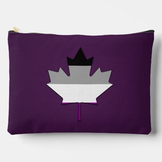 Pochette À Accessoires Feuille d'érable de fierté de l'asexualité (Recto)