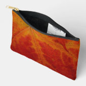 Pochette À Accessoires Feuille d'érable rouge Abstraite Automne Photograp (Ouvrir)