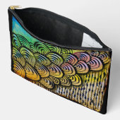 Pochette À Accessoires Feuilles arc-en-ciel (Ouvrir)