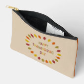 Pochette À Accessoires Feuilles de chêne de Thanksgiving (Ouvrir)