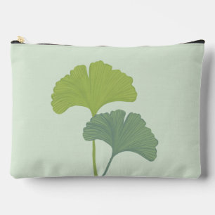 Pochette À Accessoires Feuilles de Ginkgo Couleurs de Fond Personnalisabl