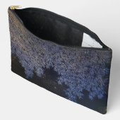 Pochette À Accessoires Feuilles de teinte bleue à motifs complexes (Ouvrir)