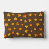 Pochette À Accessoires Feuilles d'érable sur fond marron (Verso)