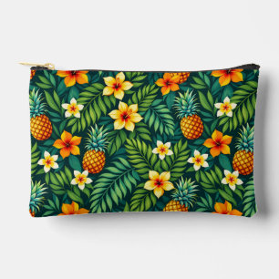 Pochette À Accessoires Feuilles tropicales et motif ananas