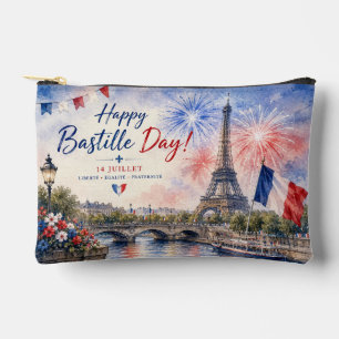 Pochette À Accessoires Feux d'artifice de la Tour Eiffel de la fête de la