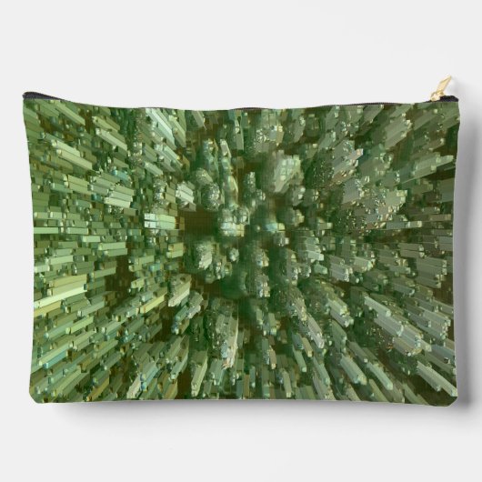 Pochette À Accessoires Fier Oiseau Nerd Silhouette Brown Oiseau vert (Verso)
