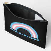 Pochette À Accessoires fierté arc-en-ciel transgenre (Ouvrir)