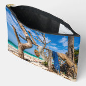 Pochette À Accessoires Filets de pêche séchant sur la plage (Ouvrir)