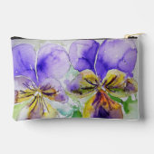 Pochette À Accessoires Fille Fleur de Viola Violet Aquarelle Pensée (Verso)