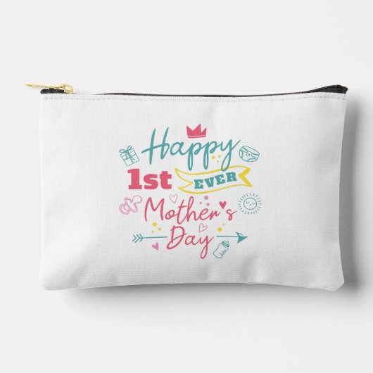 Pochette À Accessoires First Mothers Day 1st Time Mom (Recto)