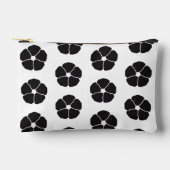 Pochette À Accessoires Five-Petal Black Flower (Recto)
