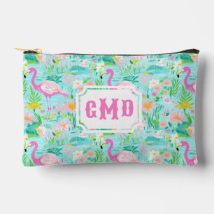 Pochette À Accessoires Flamant rose d'été de Preppy   Monogramme